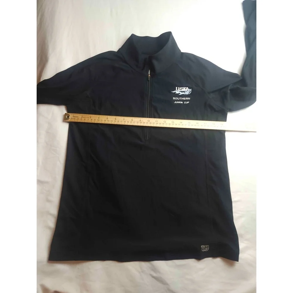 USTA Southern Junior Cup Wilson Pullover Men M Black Sporty Performance Athletic